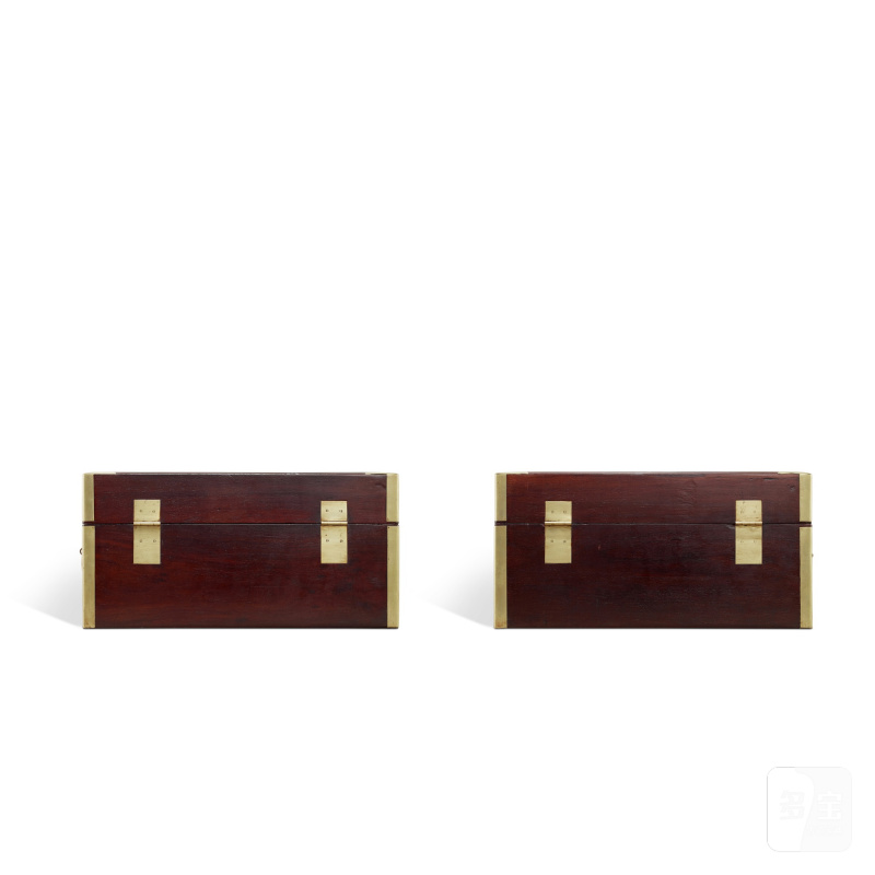 A pair of zitan boxes and covers, Qing dynasty, 18th century | 清十八世紀 紫檀小箱一對 - 图5